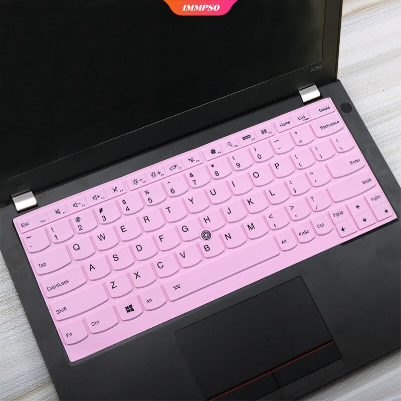 Silicone Laptop Notebook Keyboard Cover Sticker for Lenovo ThinkPad X390 X250 X260 X270 X280 12.5 inch Notebook Protector: Pink