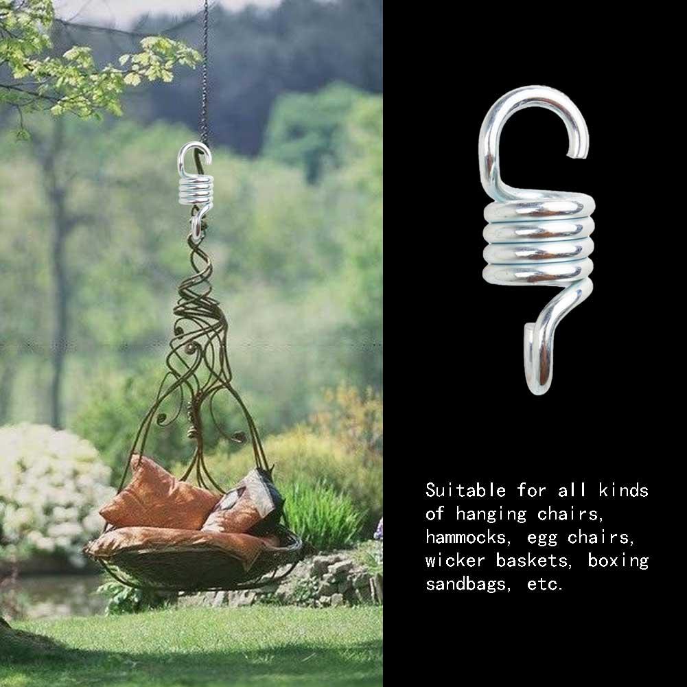 300kg Steel Extension Spring 108mm Spring Weight Capacity Sturdy Steel Tension Spring with Hooks Garden Hammock Swing Chair Hook