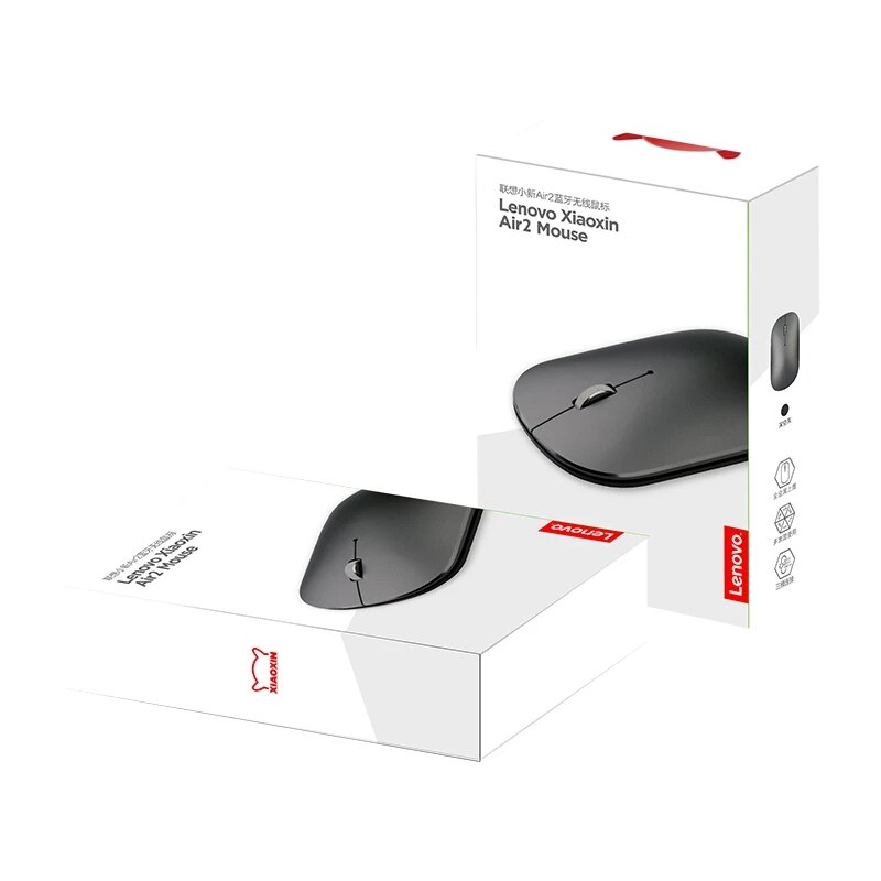 Lenovo Original Xiaoxin Air2 Bluetooth Mouse Bluetooth Wireless Dual-Mode Mouse 4000DPI BT V5.0 Nano For Laptop Pc Win7/8/10 Mac