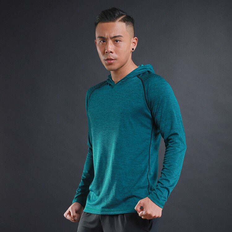 Autumn and Winter Men Sweatshirt Long-sleeved Sweater Breathable and Quick-drying Fitness Training Sports and Leisure Hoodie: XXL / C2
