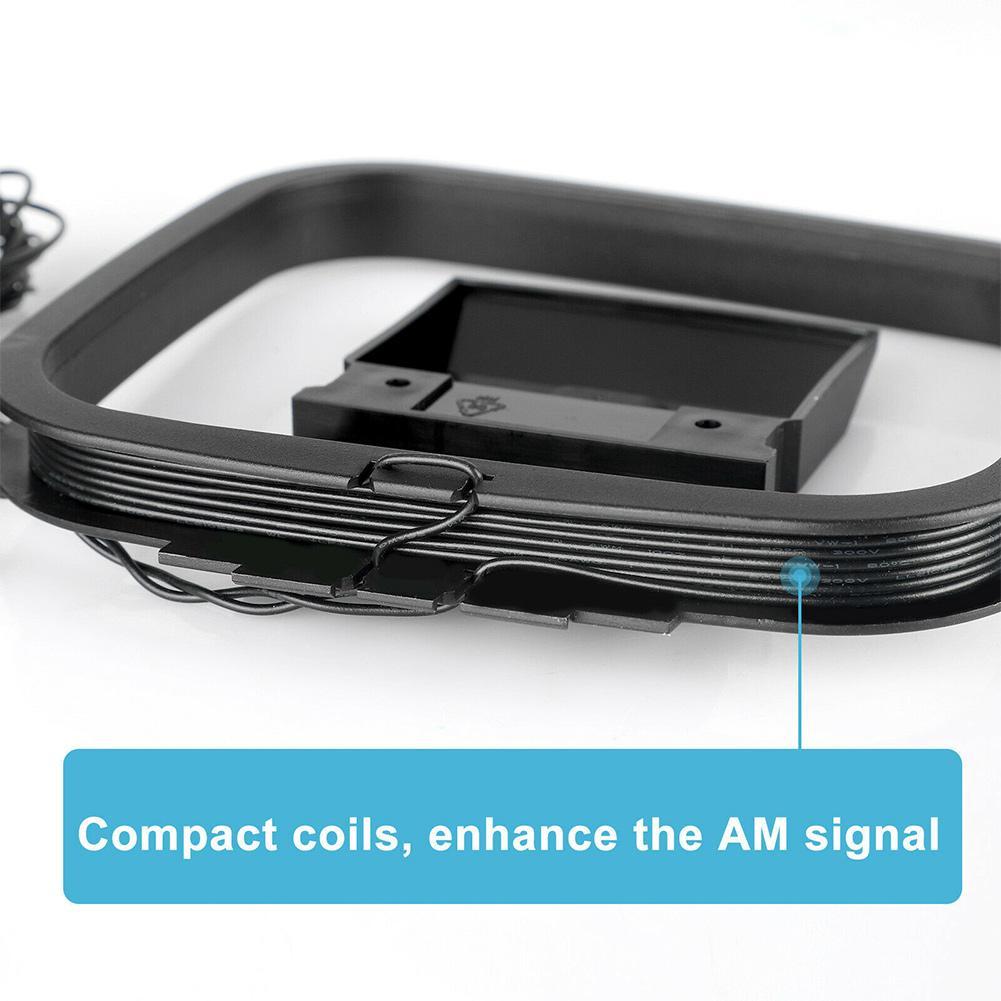 Mini Universele Fm Am Radio Antenne 360 Signaal Ontvanger Lijn Loop Antenne Voor Sony Scherpe Hi-Fi Stereo Audio Ontvanger Systemen