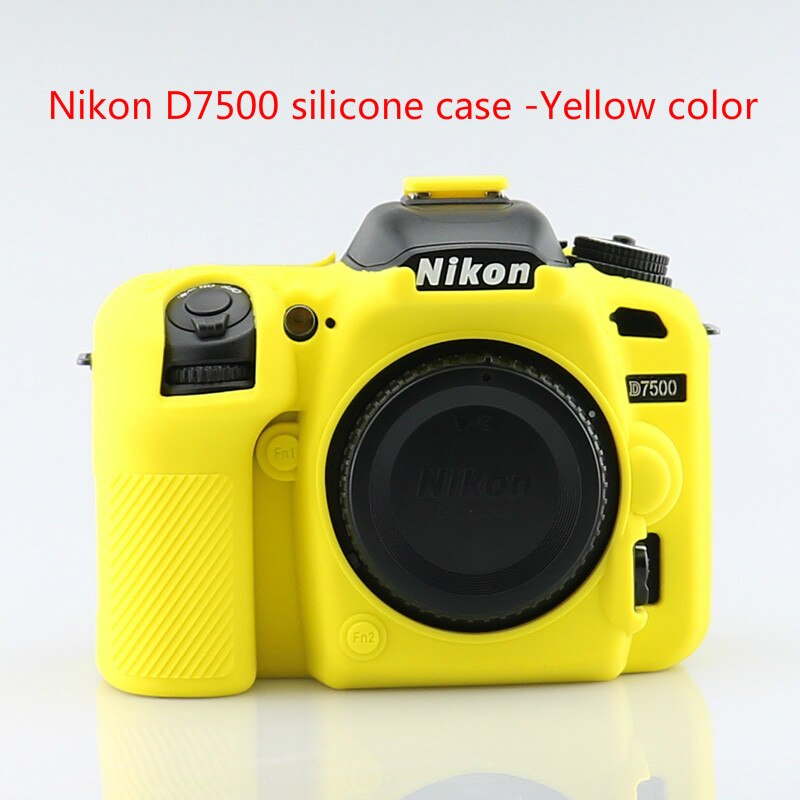 DSLR camera bag Nikon D780 Silicone Cover Camera Case Skin For Nikon D7500 Camera Rubber Body Cover: D7500-Yellow