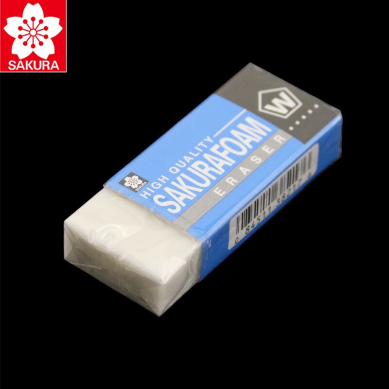 Japan sakura stort skum suddgummi 5 st/lot 59*24*10mm för ritning skiss penna suddgummi vit skol- och kontorsmaterial