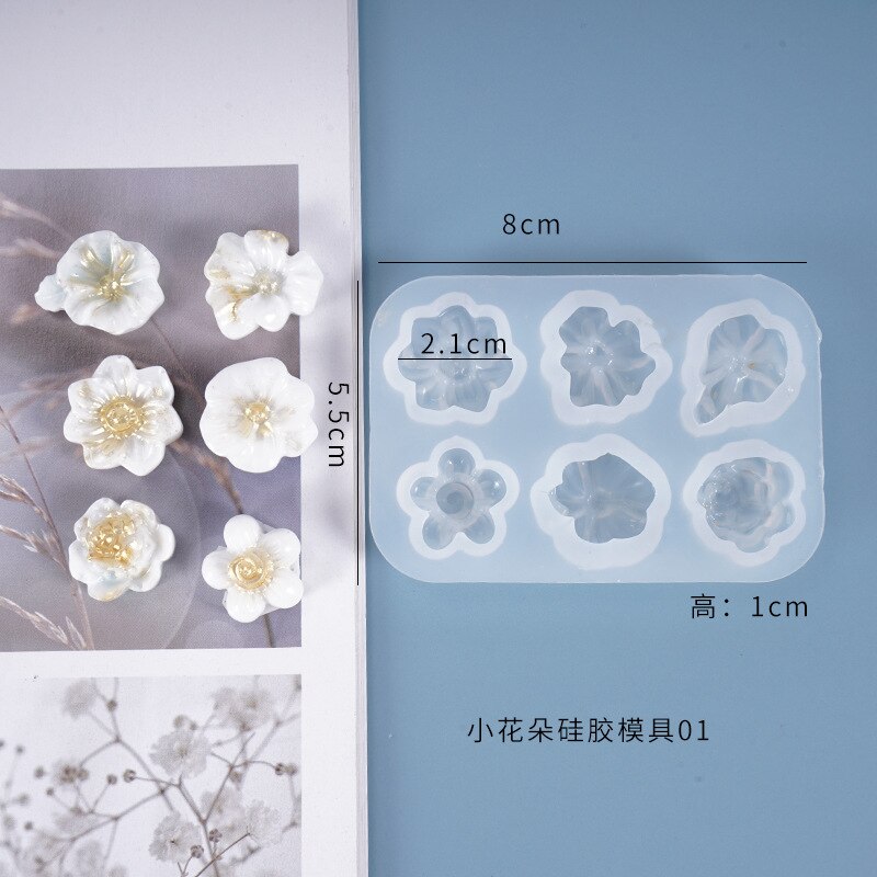 Bricolage cristal époxy moule petites fleurs décoration conseil entier multi-spécification marguerite Silicone moule: 01