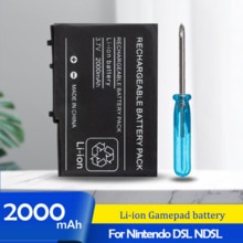 1Pcs 2000Mah 3.7V Oplaadbare Lithium Batterij Voor Nintendo Ds Lite Nds Ndsl Vervangende Batterij Met Mini schroevendraaier