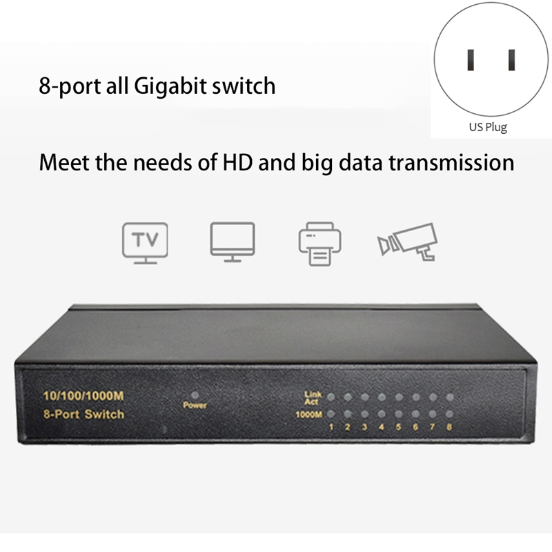 8 Port Gigabit Managed Switch Managed Ethernet Switch with 8 Port 10/100/1000M VLAN Ethernet Switch