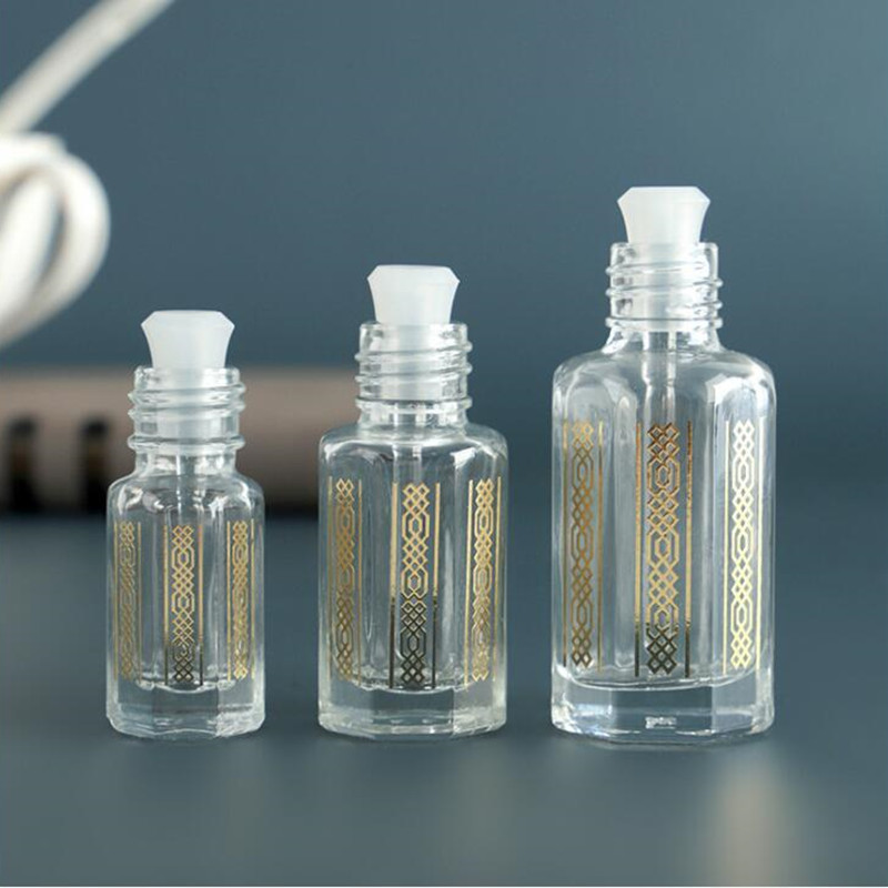 Compte-gouttes d'huile de massage HI en verre de dorure, nouilles um, d'extraction d'essence, brillant à lèvres, tout-sur, , 3 ml, 6 ml, 12ml