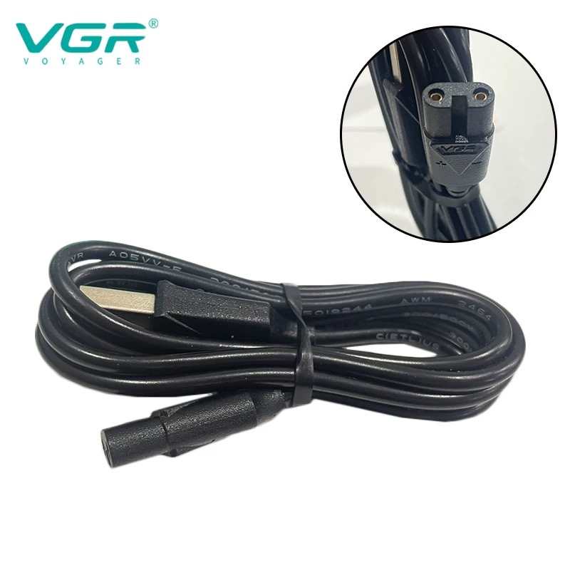 Cable de carga USB para VGR V-675/695/961/335/653/951/371/956/052/070/275 Cable de alimentación para cortadora de pelo