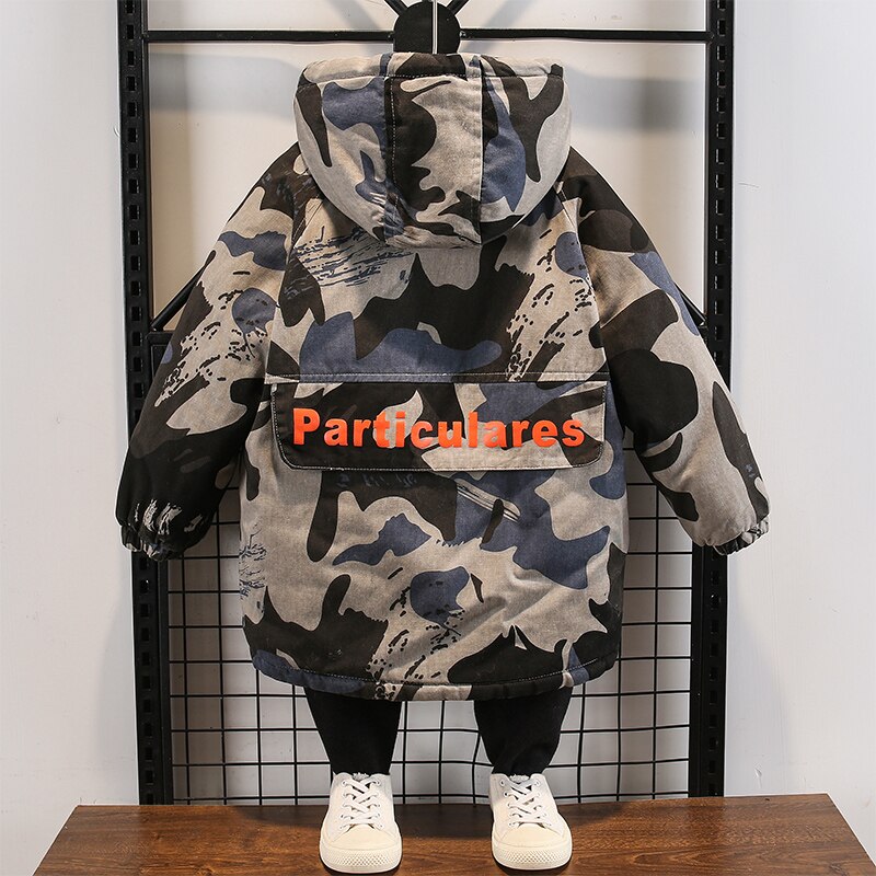 Neue Winter Jacke Jungen Baby Camouflage dicke Koreanische baumwolle gefütterte Kinder Mäntel Kinder Winter Jacke BT033