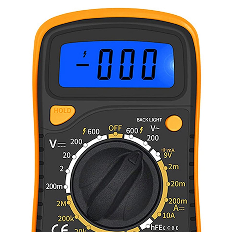 Digital Multimeter Voltmeter Tester Multi Meter Backlight LCD Measurement Tool Electronic Test Meter With Test Probe