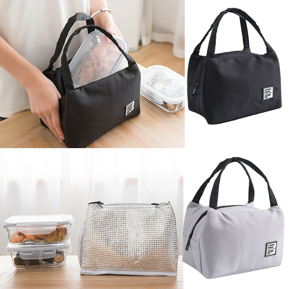 neueste Heiße Mittagessen Tasche für Frauen Männer Thermische Isolierte Lunchbox Thermos Tote Picknick Lebensmittel Tasche Wasserdicht tasche