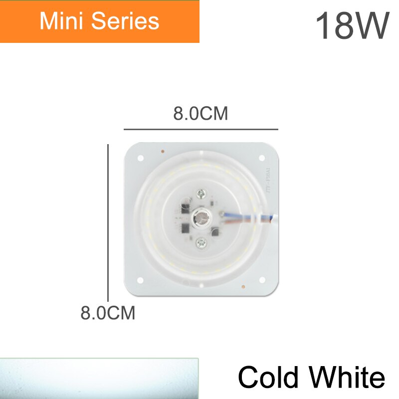 =(k)= led modul mini/bläckfisk/rund panel ljus lampa glödlampa rör 220v 12w 18w 24w inomhus ljuskälla spotlight taklampa: Mini 18w kall