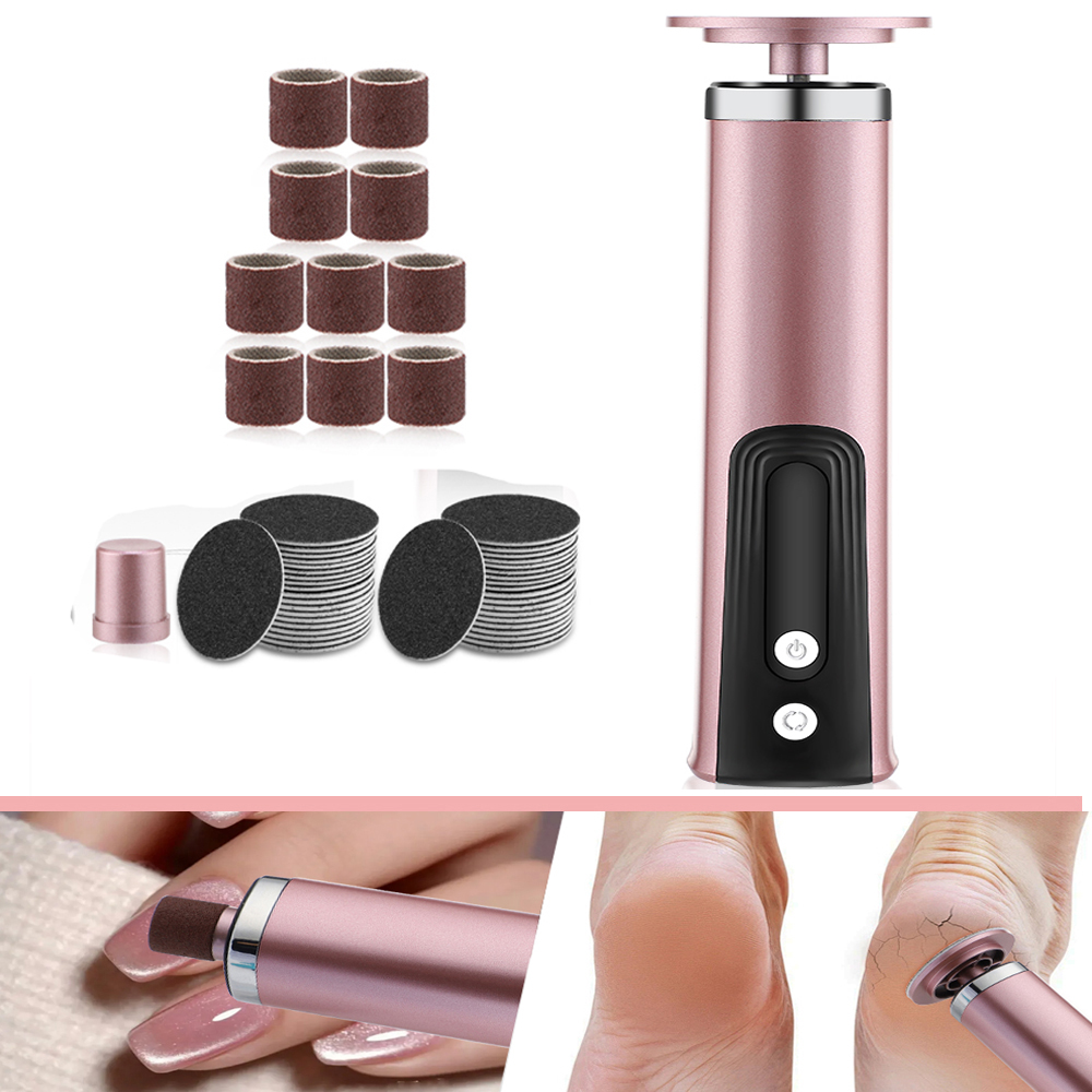 2in1 Elektrische Vijl Voor Voeten Pedicure Machine Dode Huid Remover Eelt Voet Slijpen Trimmer Oplaadbare Voetverzorging Tool Scrubber