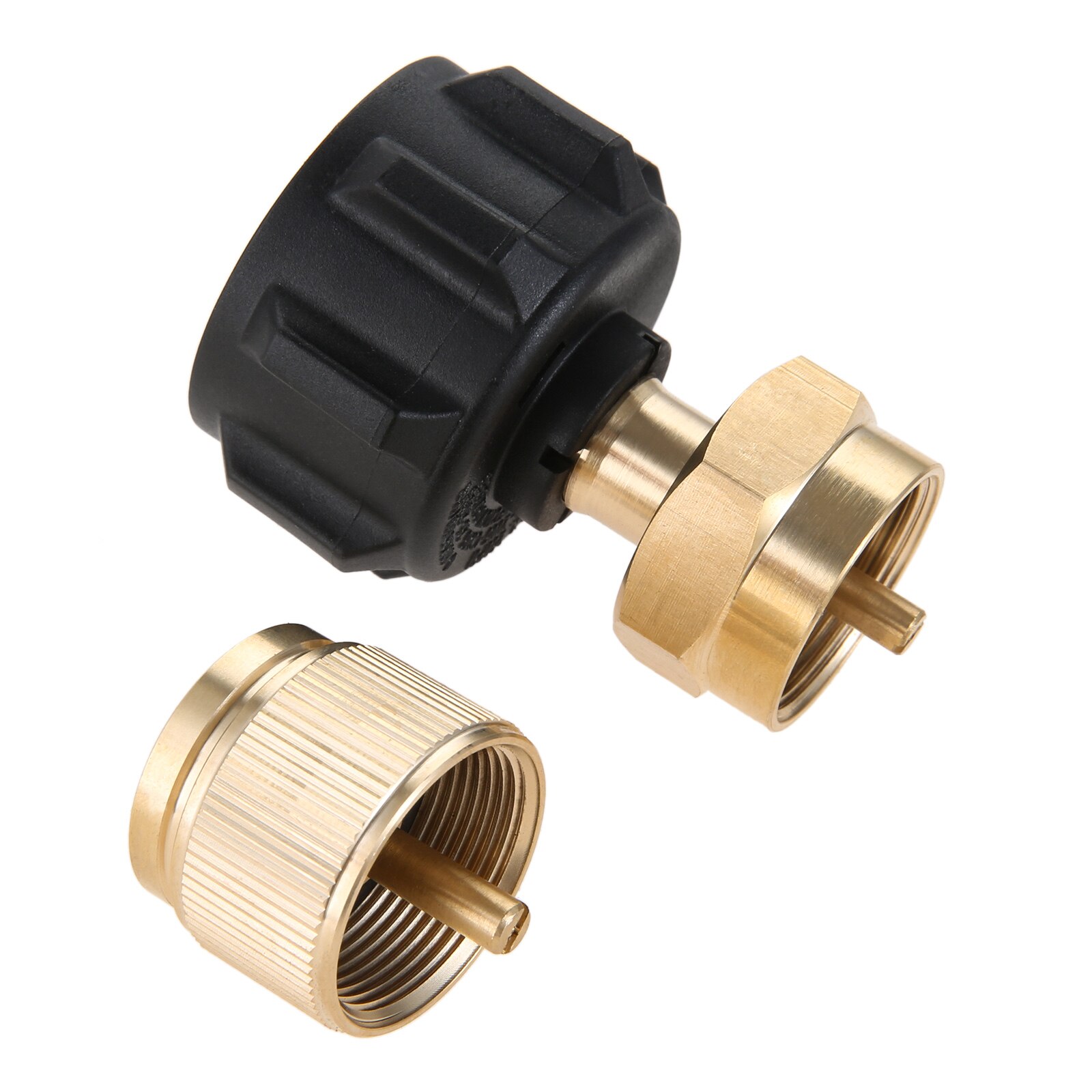 Propane Gas Camping Stove Adapter 1LB Tank Convert to EN417 Bottle Thread 7/16" Brass Adapter +1lb Propane Tanks Refill Adapter