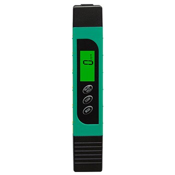 TDS mètre testeur de de l'eau TDS EC et compteur de température 3 en 1 0-9999 ppm mètre pour Test d'eau potable, café, piscine: green
