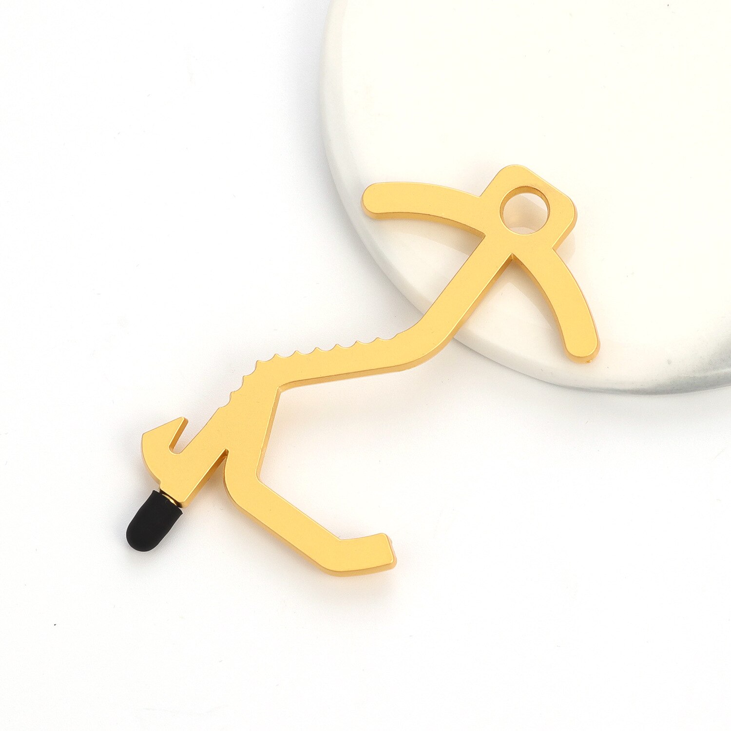 Non-Contact Door Opening Press Elevator Keychain Useful Product Alloy Safe Health Non-Contact Anti-Virus EDC Door Opener: Ysk27