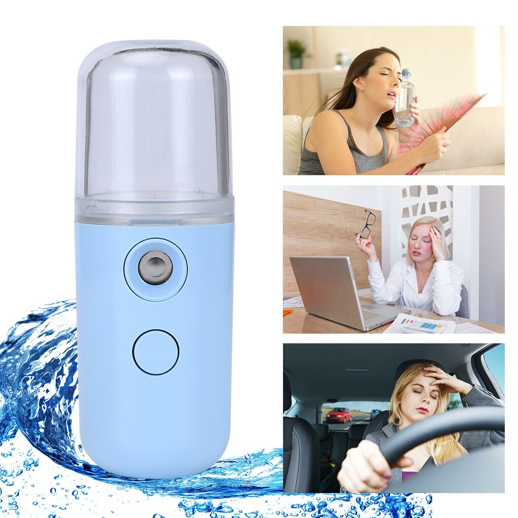 30ml Mini Nano Face Steamer USB Nebulizer Facial Sprayer Humidifier Hydrating Skin Care Sprayer Anti-aging Wrinkle Women Beauty