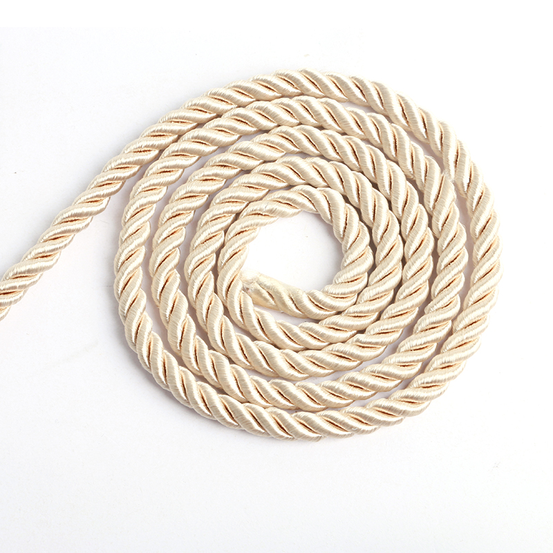 5mm 5/10YD Twisted Cord Rope Trim Craft Decorative Nylon Rope Handmade Cording for Sewing Crafts Upholstery Home Décor: 3mm / antique silver