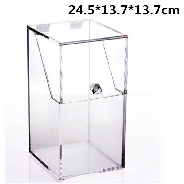 Duży pojemnik na pędzle robić makijażu pojemnik z pokrywką przezroczysty pędzel kosmetyczny Organizer z 500g koraliki biurko pyłoszczelne pudełko: pudełko B