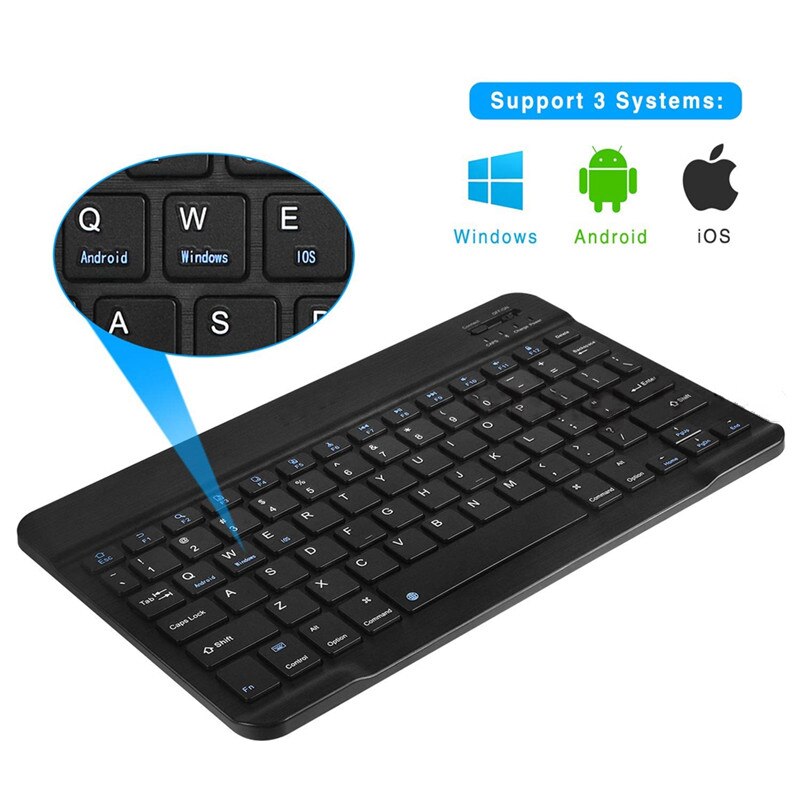 Slanke Draagbare Mini Draadloze Bluetooth Toetsenbord Voor Ios Android Tablet Pc Windows Geruisloze Ergonomisch Toetsenbord Voor Pc Ablet Telefoon