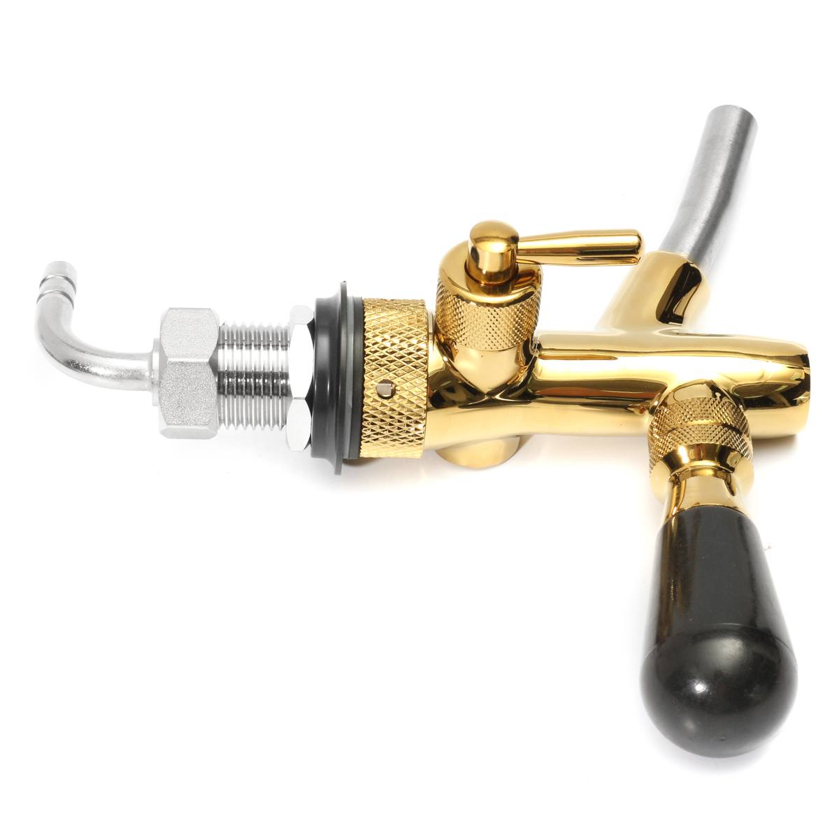 Verstelbare Gouden Bier Kraan Tap G5/8 Schacht Flow Control Chrome Rvs Tapbier Kraan Voor Bars Thuis bier
