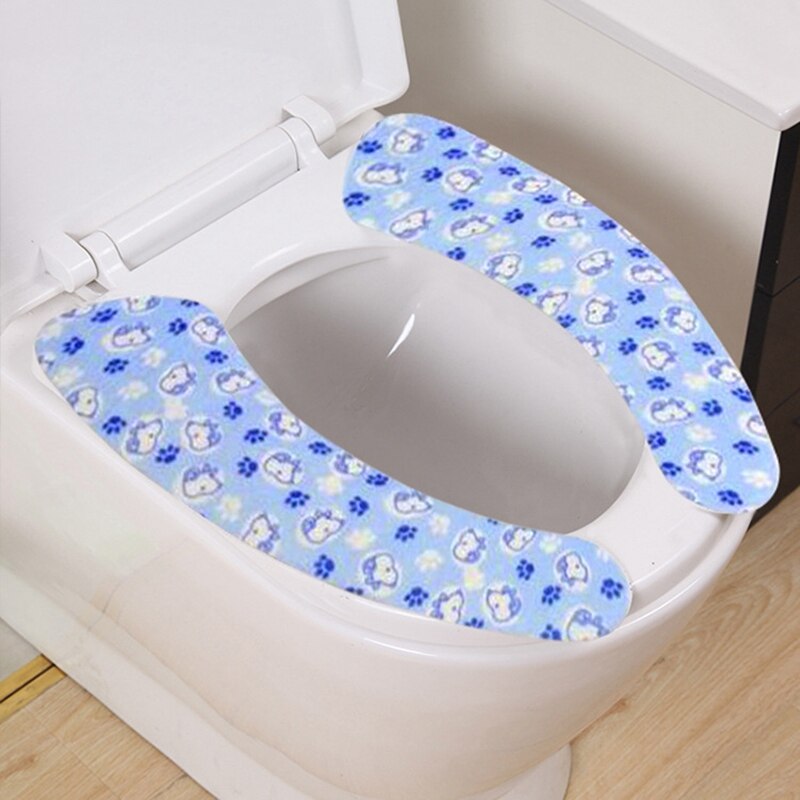 Catoon Pattern Toilet Seat Cover Soft WC Paste Waterproof Toilet Pad Washable Bathroom Warmer Lid Toilet Cover Pad Closestool