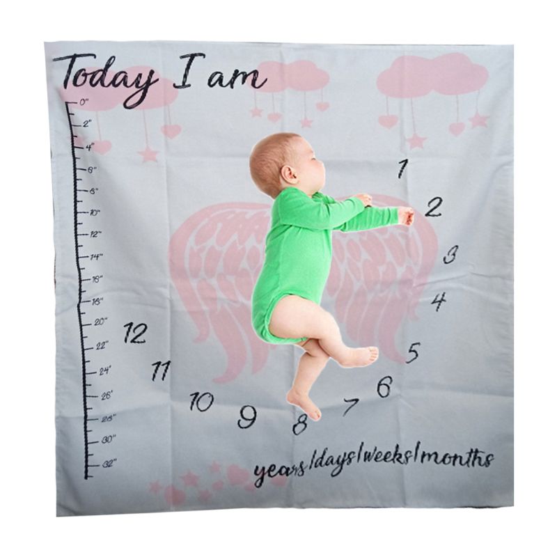 Bebê infantil foto cobertor fotografia prop pano de fundo calendário recém-nascidos meninos meninas fotos acessórios
