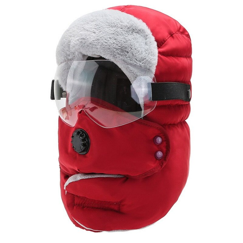 nouvelle casquette chaude hiver hommes originale hiver chapeaux pour femmes enfants imperméable à l'eau avec des lunettes Cool cagoule: 3