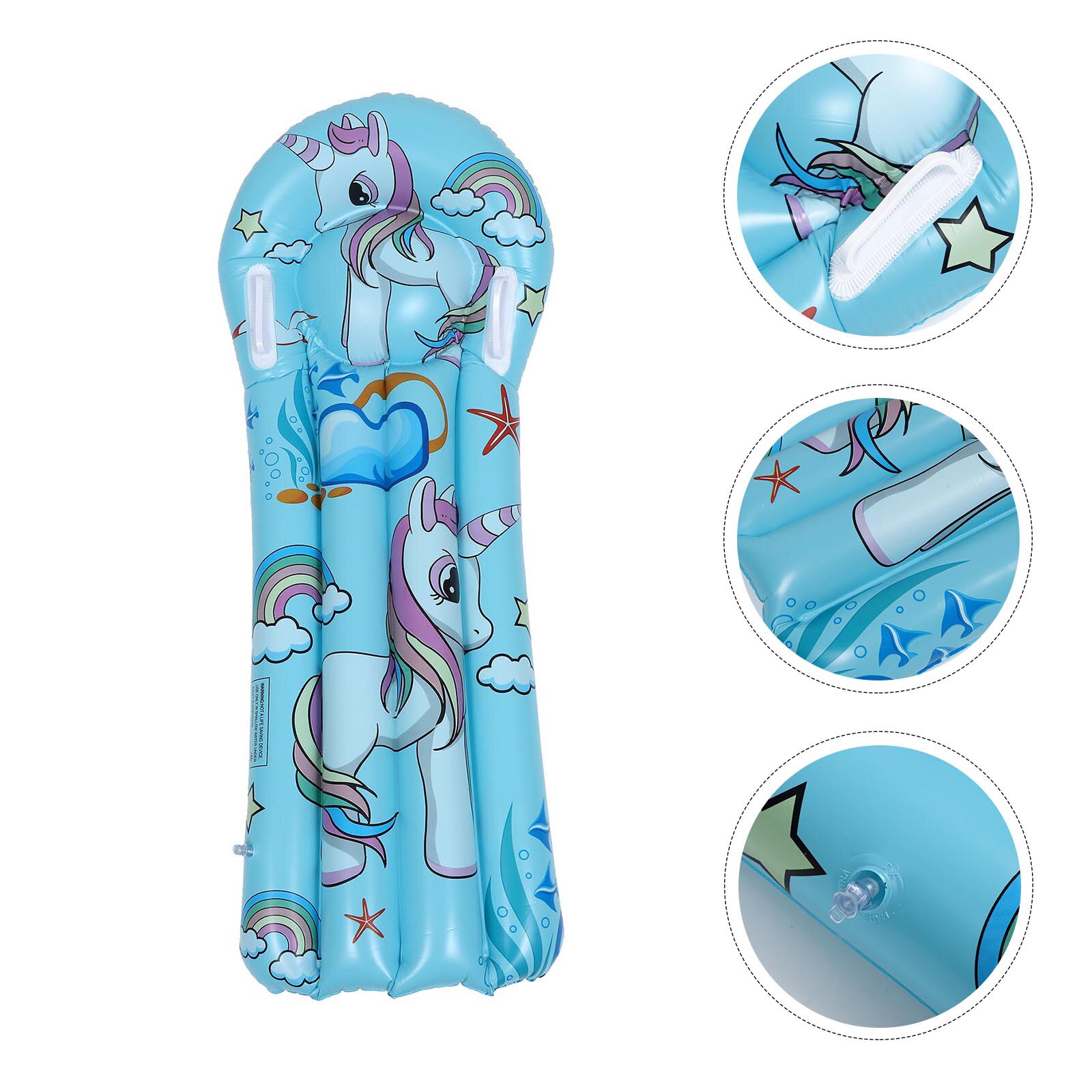 Kids Inflatable Floating Bed Shape Floating Pad Portable Swimming Mat