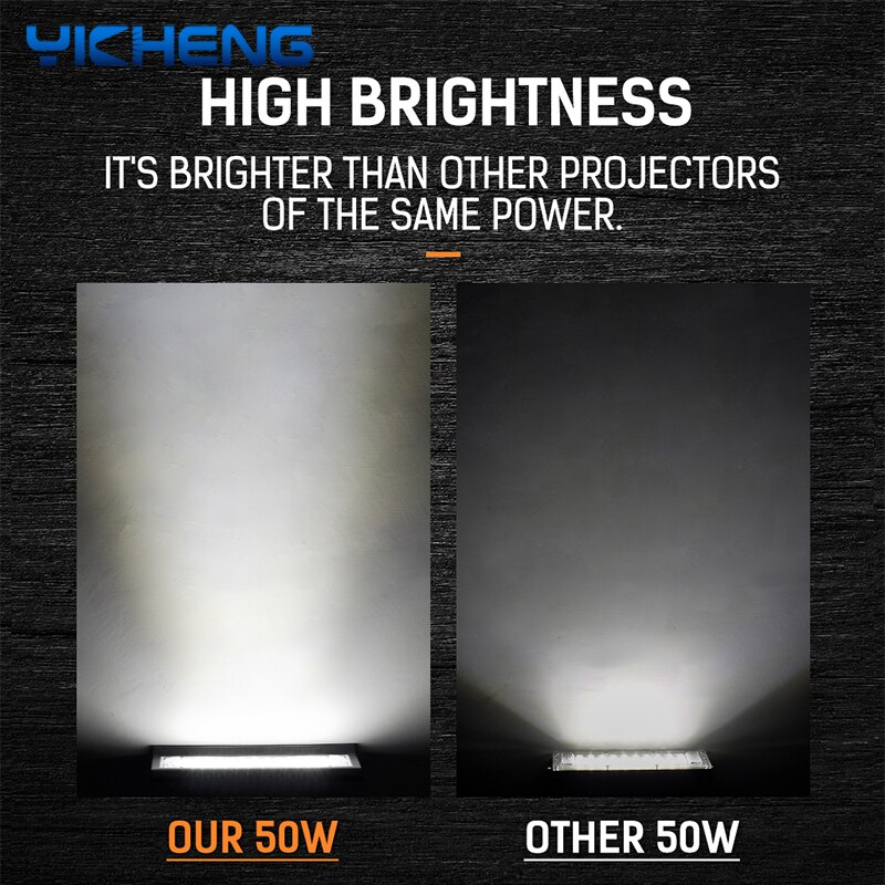Projecteur LED ultramince, conforme à la norme IP66, éclairage d'extérieur, idéal pour un chantier, 50/100W, ac 220v