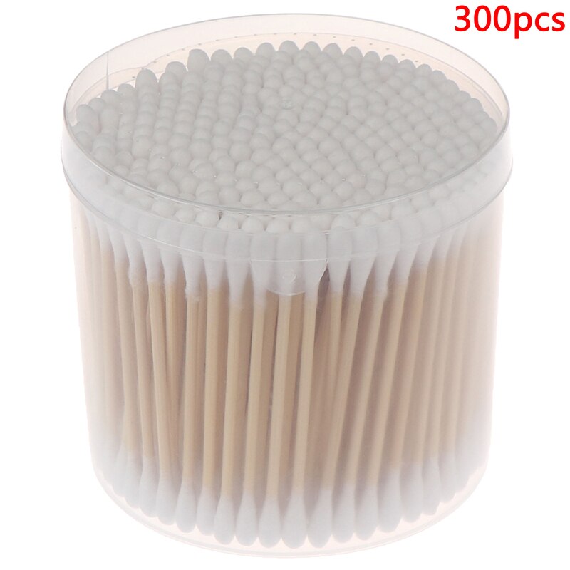 300 Pcs Disposable Cotton Swab Applicator Q-tip Swabs Bamboo Handle Sturdy: N4