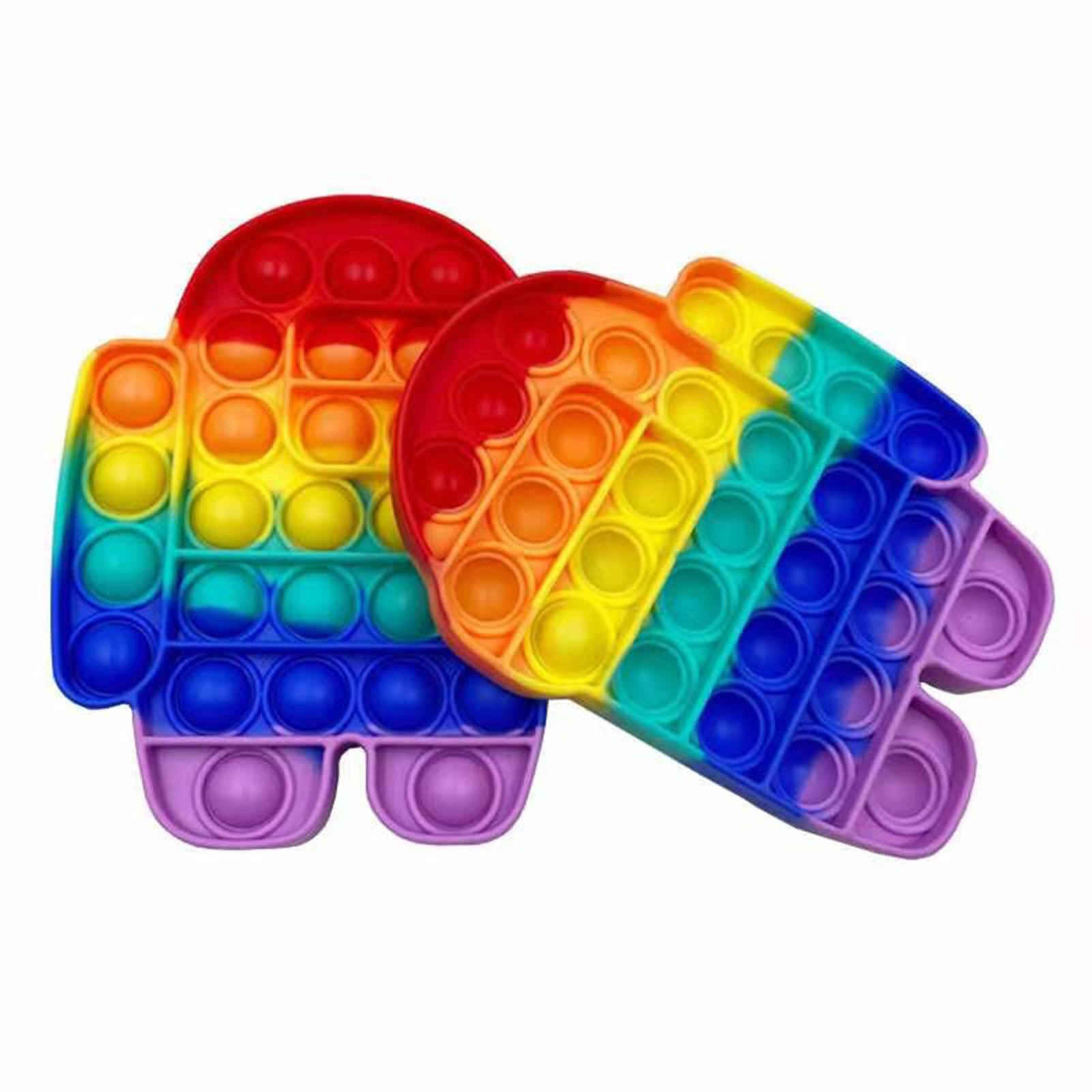 Silicone De-stressing Pop Fidget Toys Safe Sensory Toy Simpl Dimpl Popit Anti-stress Squish Push Bubble Toys For Children Adult