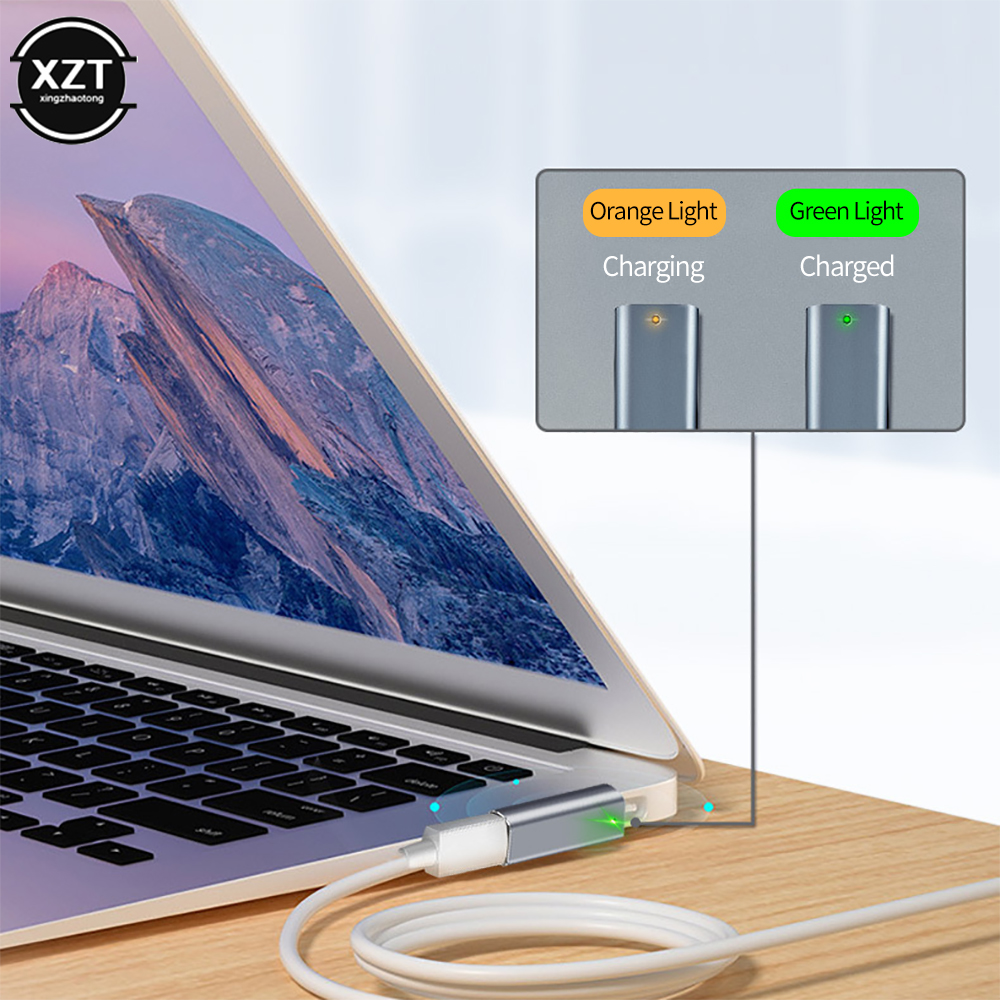60W Type C/DC5521 Magnetic USB PD Adapter for Apple Magsafe1/Magsafe2 MacBook Air/Pro USB C Female Fast Charging Plug Converter