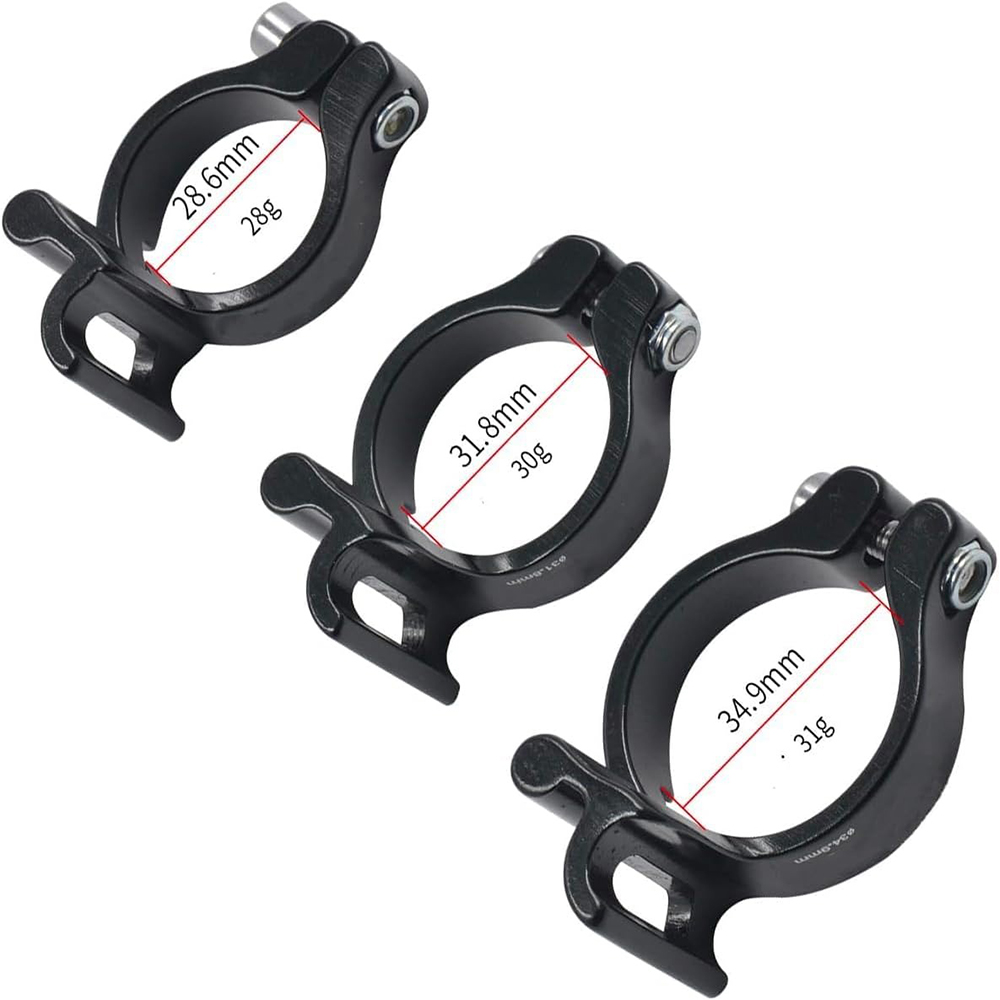 CATAZER Bicycle Front Derailleur Adjustable Braze Adapter for Clamp 28.6/31.8/34.9mm Compatible with Shimano Sram Road/MTB Bike