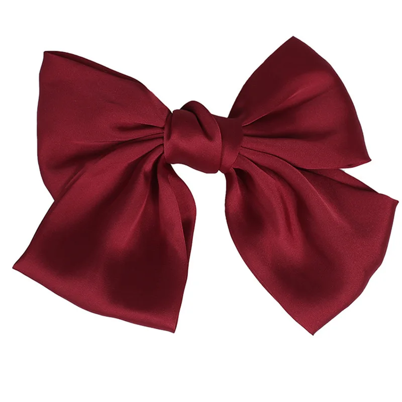 Vintage gros nœuds papillon de cheveux pinces à cheveux mignonnes Satin deux couches papillon arc épingle à cheveux fille cheveux accessoires pour femmes nœud papillon épingles à cheveux