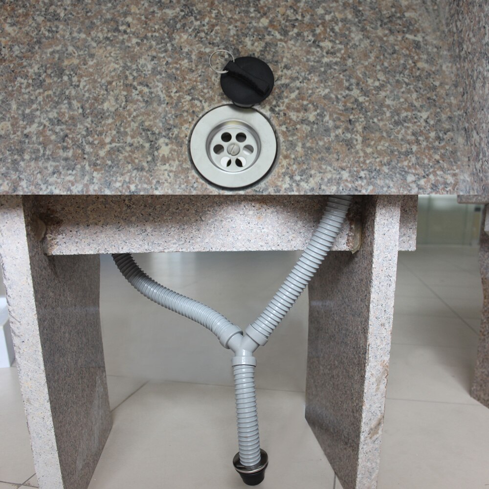 Talea Double sink laundry Drain Kit with Drain pipes Y type sewage Trap Catch Catcher Plug Drain Sink Stopper Strainer