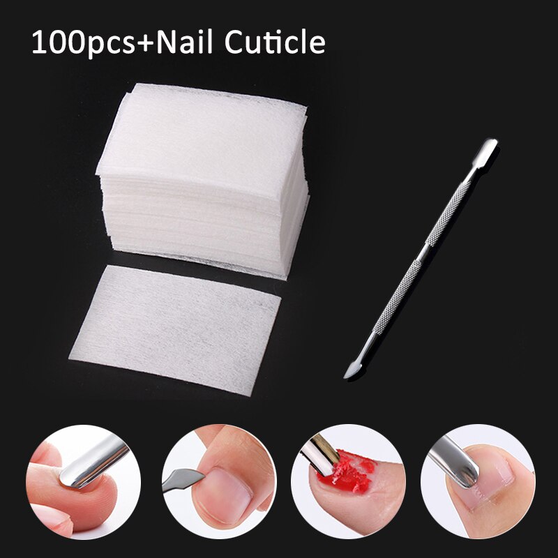 900 stks/partij Nagellak Remover Nail Doekjes Bad Manicure Gel-Pluizende Doekjes 100% Katoenen Servetten Voor nagels Nail art Tool: Nail Remover Cuticle