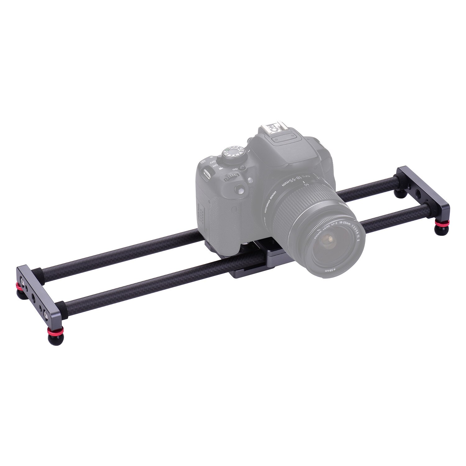 Curseur de caméra de photographie Dolly en Fiber de carbone, Rail de stabilisateur vidéo 40cm/15.7 pouces Compatible avec appareil photo DSLR Nikon Canon Sony