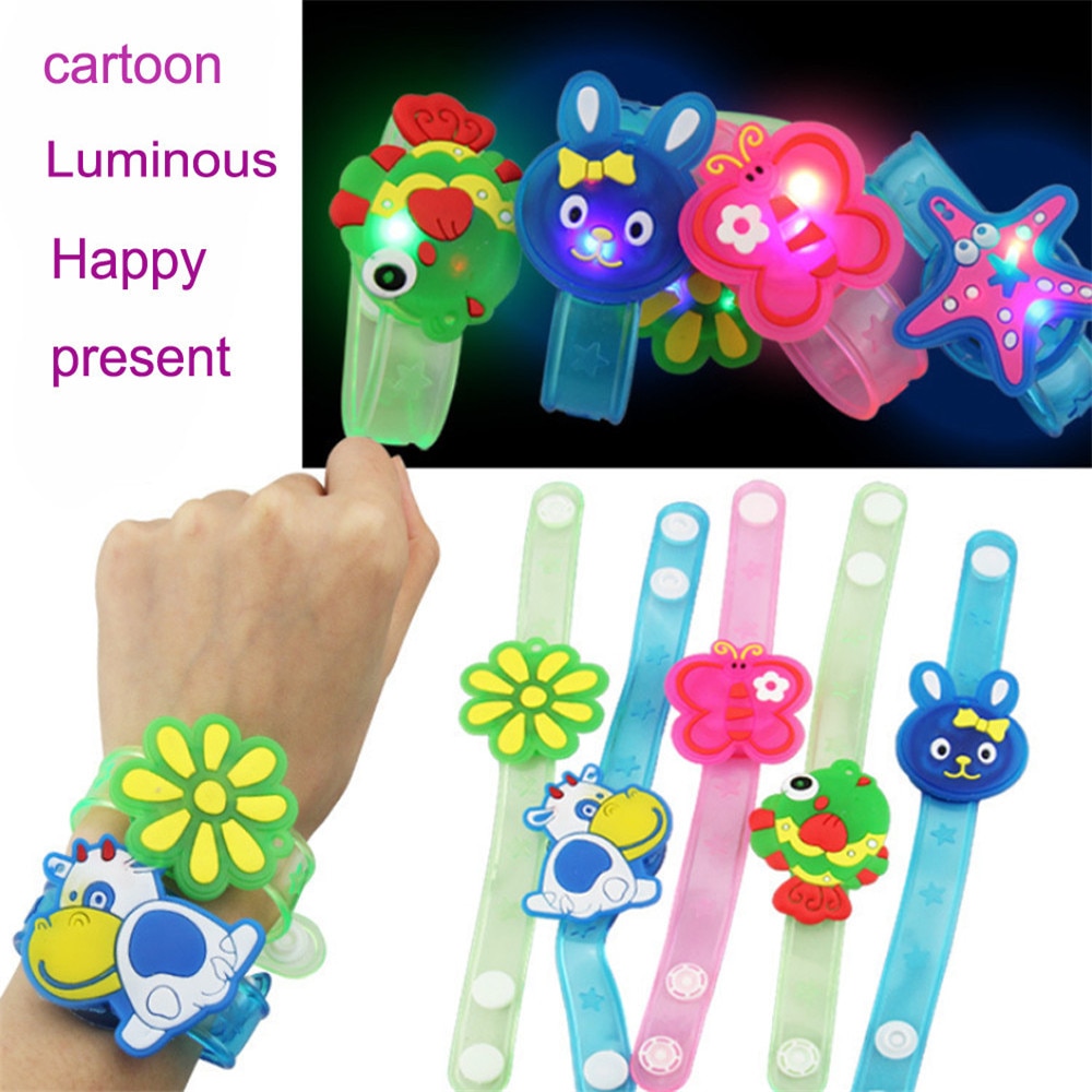 Multicolor Light Flash Toys Wrist Hand Take Dance Party Dinner Party For Kid Random LED ColorLamps Light