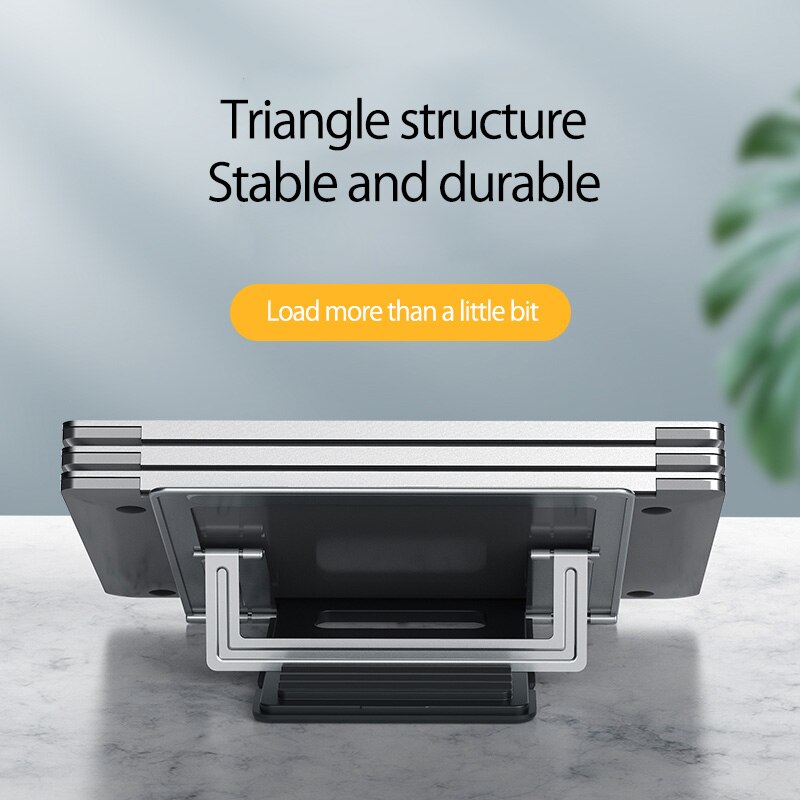 Support pour ordinateur portable pliable en aluminium réglable à 4 vitesses support pour ordinateur portable de bureau support pour ordinateur portable de 7-15 pouces Macbook Pro Air