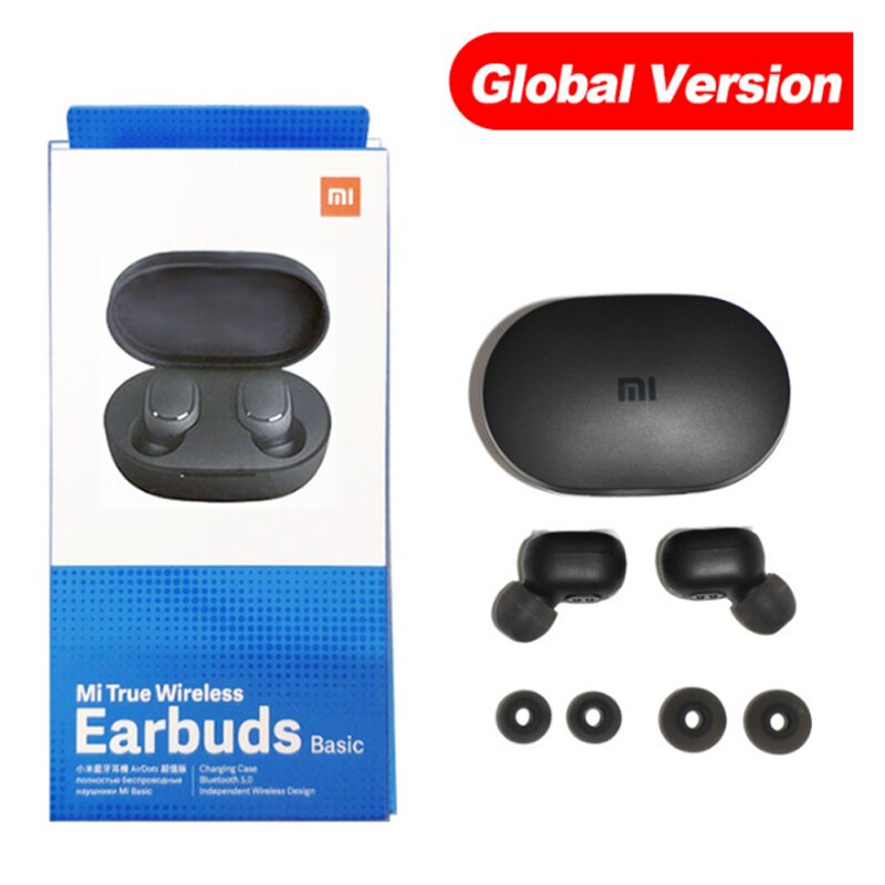 Original Xiaomi Redmi Airdots Xiaomi Wireless earphone Voice control Bluetooth 5.0 Noise reduction Tap Control in stock