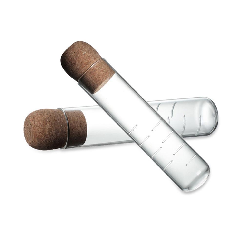 1pc kork glasflaske gennemsigtig te si mini tom flaske te infusionsrør brygning reagensglas til hjemmefest kontor