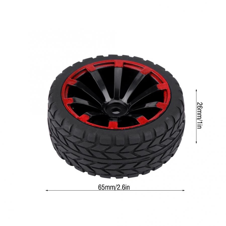 4pcs/set RC Tires High Quaity Rubber Tyre with Plastic Wheel Rim for HSP/Redcat/Exceed/Tamiya/HPI 1/10 RC Crawler Climbing Car