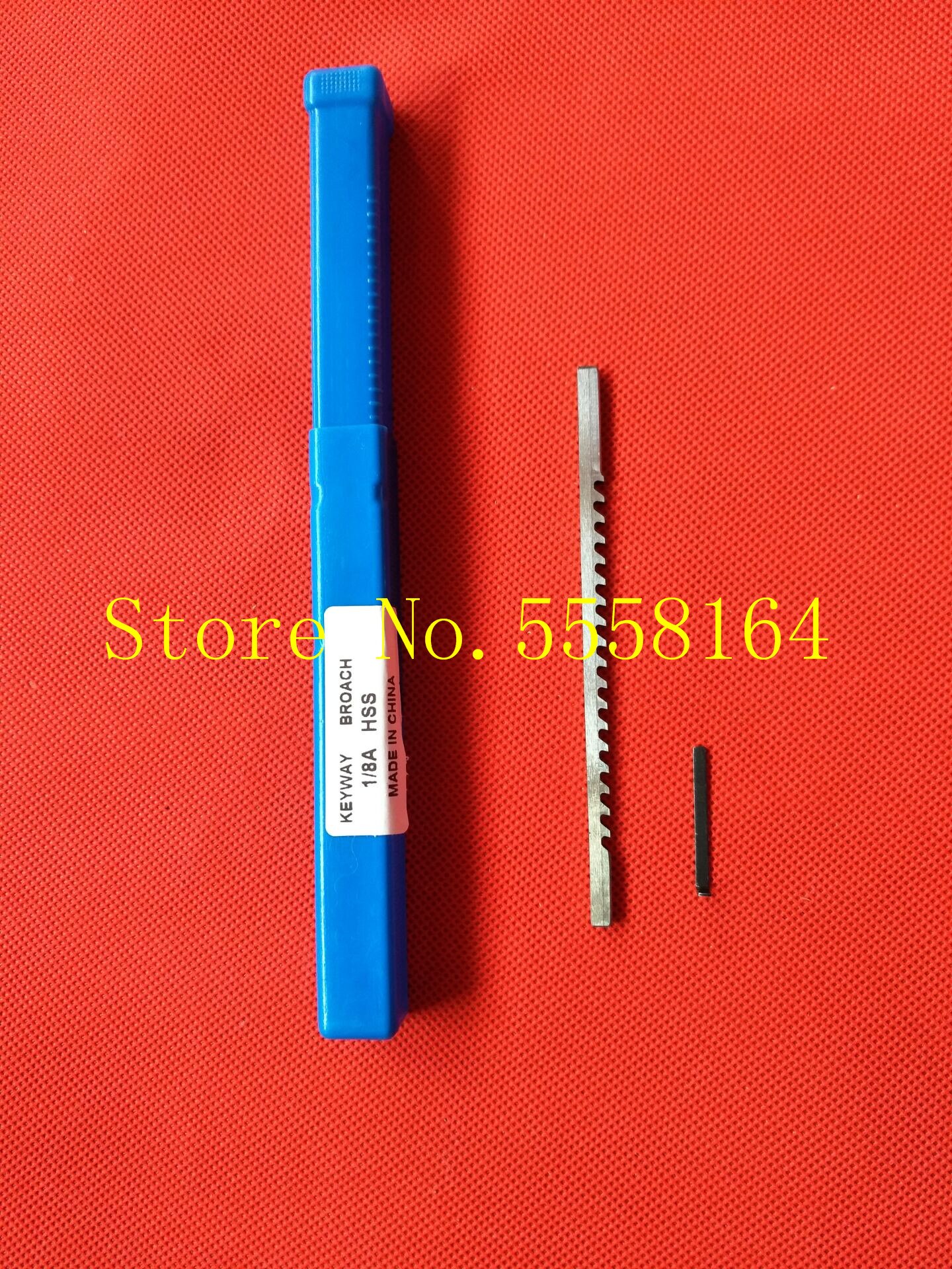 Keyway-brocha de acero de alta velocidad tipo A, herramienta de corte HSS para máquina brochadora CNC, buena metalúrgica, 1/8 pulgadas