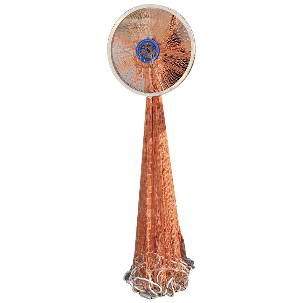 Saltwater Fishing Cast Net Throw Net Aluminum with Heavy Duty Weights 8ft/10ft/12ft American Style for Freshwater: 300 steel pendant