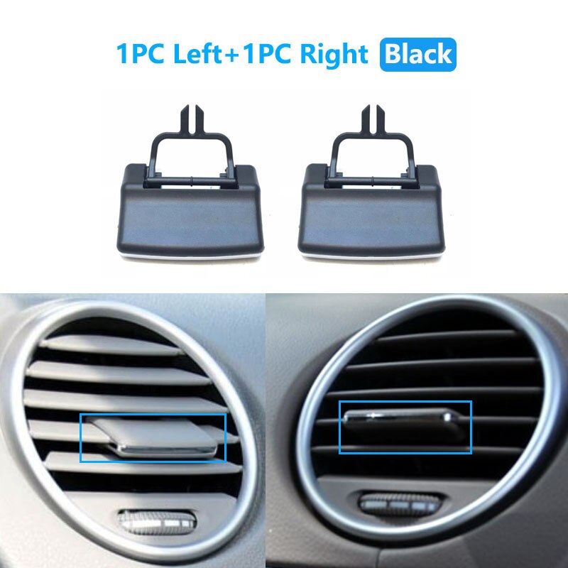 Auto Front Airconditioning Ac Vent Grille Clip Slider Voor Mercedes Benz W164 Ml Gl 300 350 450 500 2007: Left and Right Black