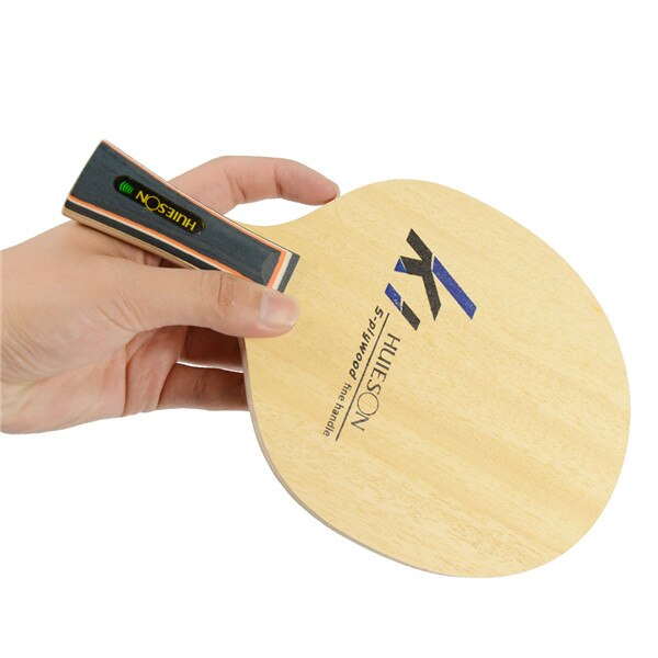 Huieson fint håndtak bordtennis treningsblad ultralett 5 -lags basswood ping pong padle blad bordtennis tilbehør  k1: Kort håndtak