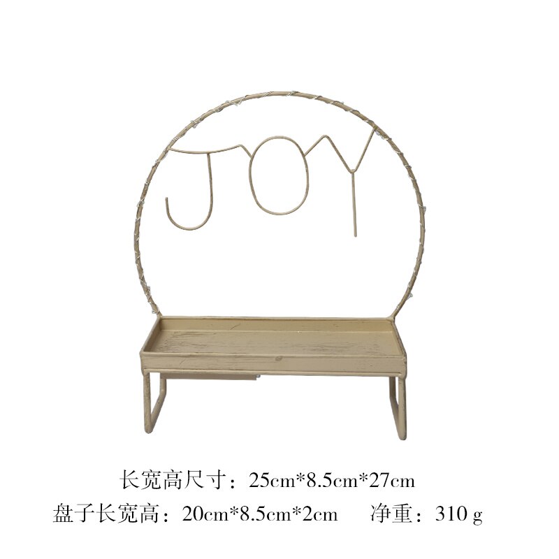 Household champagne gold desserts display shelf geometric shelf tray room type cake shelf: Led Champagne Gold