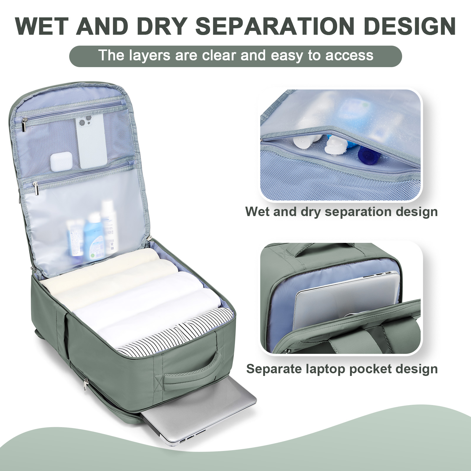 Bakcpack-maleta de viaje para mujer, bolsa de cabina de vuelo 40x20x25, mochila impermeable reforzada para viaje, de 14 pulgadas mochila para portátil, equipaje