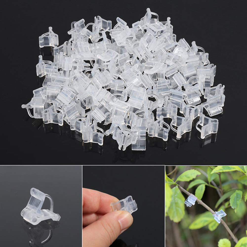 50Pcs-pack jardin fleur plante vigne semis greffés Branches pince connecteur attaches pinces en plastique outil de jardin GT035
